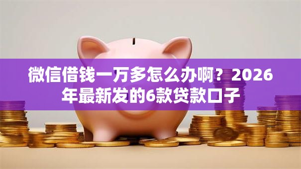 微信借钱一万多怎么办啊？2026年最新发的6款贷款口子