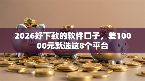2026好下款的软件口子,差10000元就选这8个平台 2026好下款的软件口子,差10000元就选这8个平台