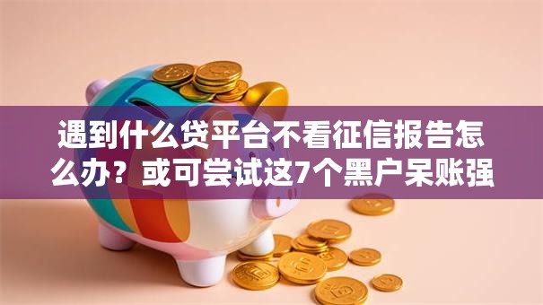 遇到什么贷平台不看征信报告怎么办?或可尝试这7个黑户呆账强制下款的软件 遇到什么贷平台不看征信报告怎么办?或可尝试这7个黑户呆账强制下款的软件