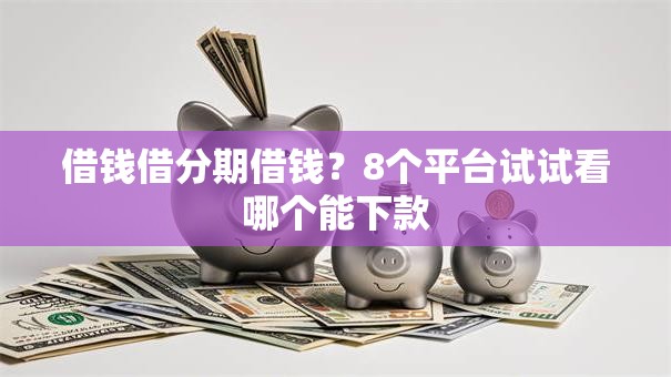 借钱借分期借钱？8个平台试试看哪个能下款