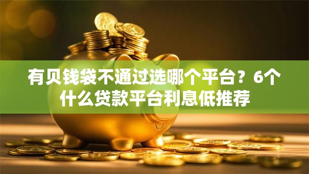 有贝钱袋不通过选哪个平台?6个什么贷款平台利息低推荐 有贝钱袋不通过选哪个平台?6个什么贷款平台利息低推荐