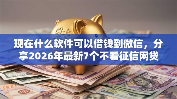 现在什么软件可以借钱到微信，分享2026年最新7个不看征信网贷平台哪些好下款