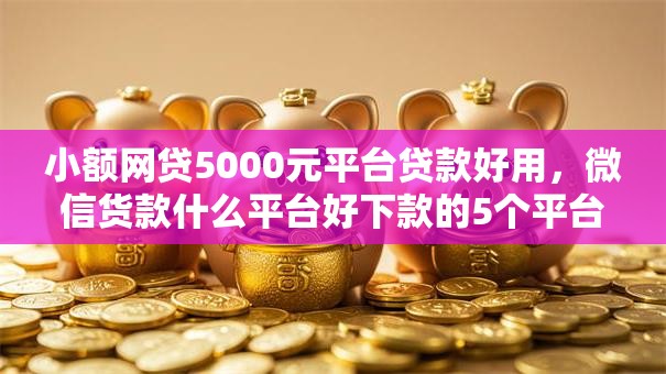 小额网贷5000元平台贷款好用,微信货款什么平台好下款的5个平台介绍 小额网贷5000元平台贷款好用,微信货款什么平台好下款的5个平台介绍