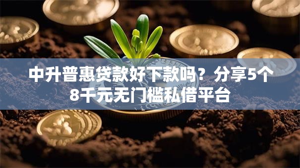 中升普惠贷款好下款吗?分享5个8千元无门槛私借平台 中升普惠贷款好下款吗?分享5个8千元无门槛私借平台