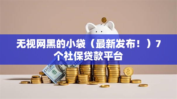 无视网黑的小袋（最新发布！）7个社保贷款平台