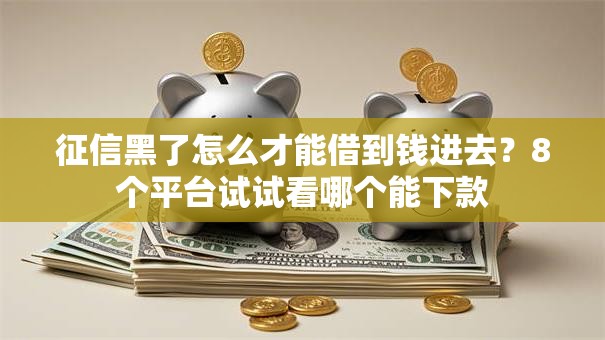 征信黑了怎么才能借到钱进去？8个平台试试看哪个能下款