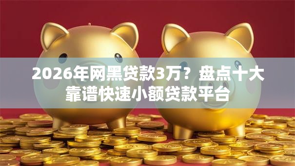 2026年网黑贷款3万？盘点十大靠谱快速小额贷款平台