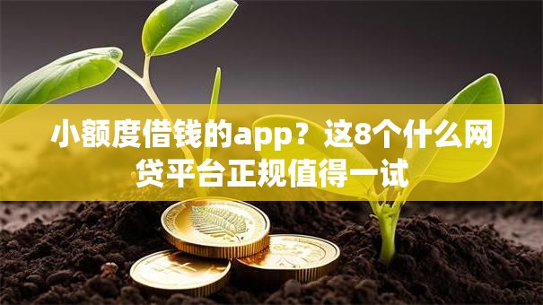 小额度借钱的app?这8个什么网贷平台正规值得一试 小额度借钱的app?这8个什么网贷平台正规值得一试