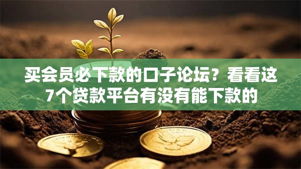 买会员必下款的口子论坛?看看这7个贷款平台有没有能下款的 买会员必下款的口子论坛?看看这7个贷款平台有没有能下款的