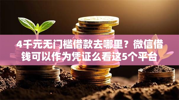 4千元无门槛借款去哪里?微信借钱可以作为凭证么看这5个平台 4千元无门槛借款去哪里?微信借钱可以作为凭证么看这5个平台