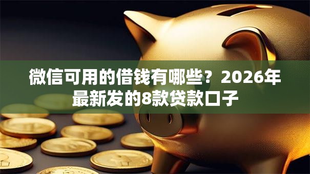 微信可用的借钱有哪些?2026年最新发的8款贷款口子 微信可用的借钱有哪些?2026年最新发的8款贷款口子