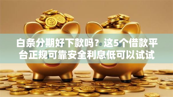 白条分期好下款吗?这5个借款平台正规可靠安全利息低可以试试 白条分期好下款吗?这5个借款平台正规可靠安全利息低可以试试