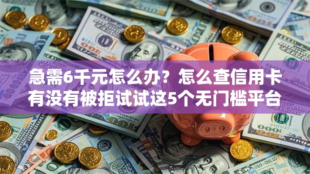 急需6千元怎么办?怎么查信用卡有没有被拒试试这5个无门槛平台 急需6千元怎么办?怎么查信用卡有没有被拒试试这5个无门槛平台