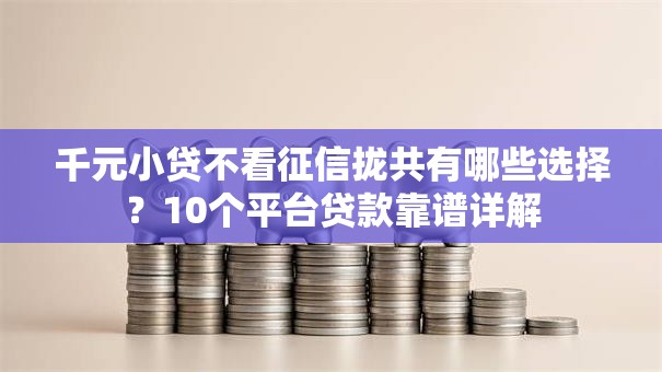千元小贷不看征信拢共有哪些选择?10个平台贷款靠谱详解 千元小贷不看征信拢共有哪些选择?10个平台贷款靠谱详解