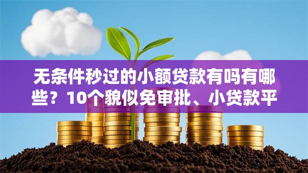 无条件秒过的小额贷款有吗有哪些?10个貌似免审批、小贷款平台好下款合集 无条件秒过的小额贷款有吗有哪些?10个貌似免审批、小贷款平台好下款合集