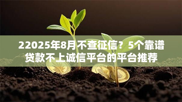 22025年8月不查征信?5个靠谱贷款不上诚信平台的平台推荐 22025年8月不查征信?5个靠谱贷款不上诚信平台的平台推荐