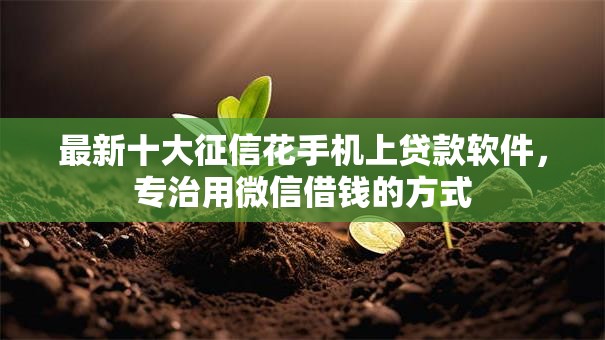 最新十大征信花手机上贷款软件,专治用微信借钱的方式 最新十大征信花手机上贷款软件,专治用微信借钱的方式
