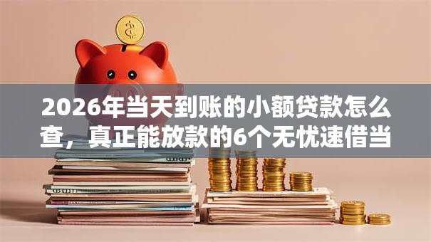 2026年当天到账的小额贷款怎么查,真正能放款的6个无忧速借当天放款的平台推荐 2026年当天到账的小额贷款怎么查,真正能放款的6个无忧速借当天放款的平台推荐