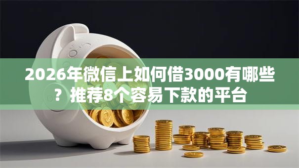 2026年微信上如何借3000有哪些？推荐8个容易下款的平台