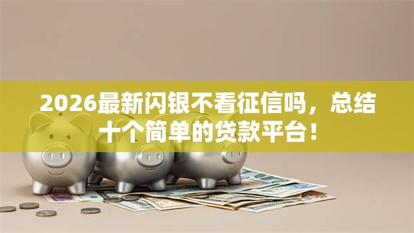 2026最新闪银不看征信吗,总结十个简单的贷款平台! 2026最新闪银不看征信吗,总结十个简单的贷款平台!