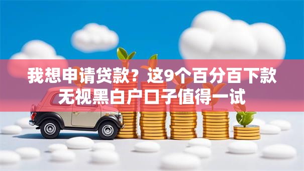 我想申请贷款?这9个百分百下款无视黑白户口子值得一试 我想申请贷款?这9个百分百下款无视黑白户口子值得一试