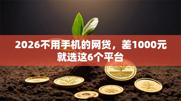 2026不用手机的网贷,差1000元就选这6个平台 2026不用手机的网贷,差1000元就选这6个平台