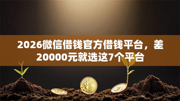 2026微信借钱官方借钱平台,差20000元就选这7个平台 2026微信借钱官方借钱平台,差20000元就选这7个平台