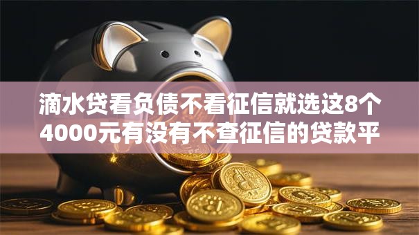 滴水贷看负债不看征信就选这8个4000元有没有不查征信的贷款平台