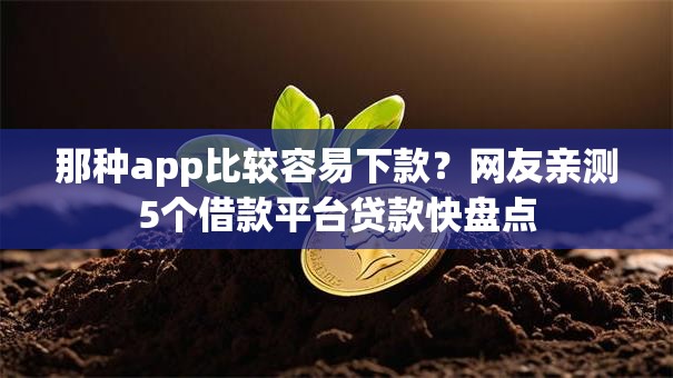 那种app比较容易下款?网友亲测5个借款平台贷款快盘点 那种app比较容易下款?网友亲测5个借款平台贷款快盘点