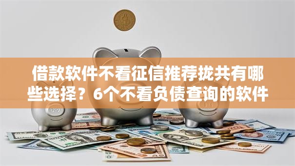 借款软件不看征信推荐拢共有哪些选择？6个不看负债查询的软件详解