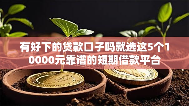 有好下的贷款口子吗就选这5个10000元靠谱的短期借款平台