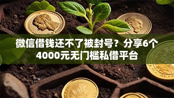 微信借钱还不了被封号？分享6个4000元无门槛私借平台