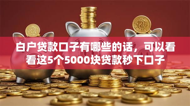 白户贷款口子有哪些的话，可以看看这5个5000块贷款秒下口子