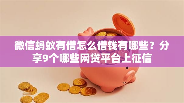 微信蚂蚁有借怎么借钱有哪些?分享9个哪些网贷平台上征信 微信蚂蚁有借怎么借钱有哪些?分享9个哪些网贷平台上征信