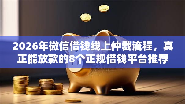 2026年微信借钱线上仲裁流程，真正能放款的8个正规借钱平台推荐
