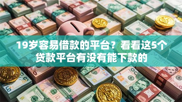 19岁容易借款的平台？看看这5个贷款平台有没有能下款的