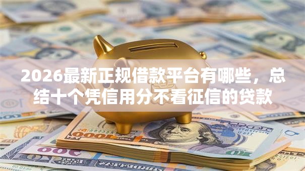 2026最新正规借款平台有哪些,总结十个凭信用分不看征信的贷款平台! 2026最新正规借款平台有哪些,总结十个凭信用分不看征信的贷款平台!