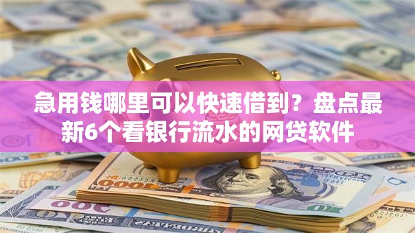 急用钱哪里可以快速借到?盘点最新6个看银行流水的网贷软件 急用钱哪里可以快速借到?盘点最新6个看银行流水的网贷软件
