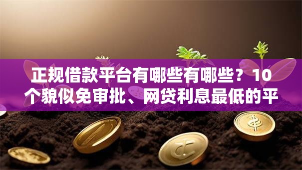 正规借款平台有哪些有哪些?10个貌似免审批、网贷利息最低的平台合集 正规借款平台有哪些有哪些?10个貌似免审批、网贷利息最低的平台合集