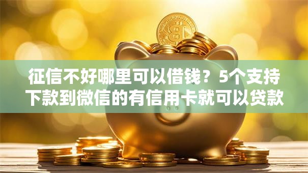 征信不好哪里可以借钱?5个支持下款到微信的有信用卡就可以贷款的平台 征信不好哪里可以借钱?5个支持下款到微信的有信用卡就可以贷款的平台