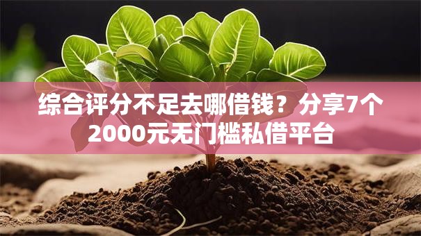 综合评分不足去哪借钱?分享7个2000元无门槛私借平台 综合评分不足去哪借钱?分享7个2000元无门槛私借平台