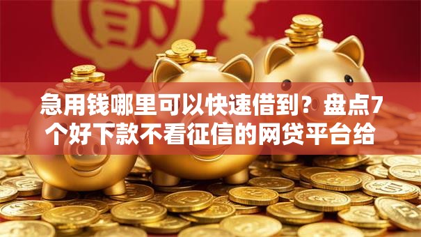 急用钱哪里可以快速借到?盘点7个好下款不看征信的网贷平台给你参考 急用钱哪里可以快速借到?盘点7个好下款不看征信的网贷平台给你参考