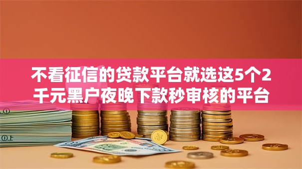 不看征信的贷款平台就选这5个2千元黑户夜晚下款秒审核的平台 不看征信的贷款平台就选这5个2千元黑户夜晚下款秒审核的平台