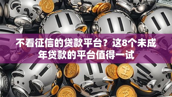 不看征信的贷款平台?这8个未成年贷款的平台值得一试 不看征信的贷款平台?这8个未成年贷款的平台值得一试