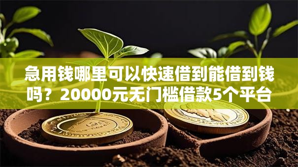 急用钱哪里可以快速借到能借到钱吗?20000元无门槛借款5个平台推荐 急用钱哪里可以快速借到能借到钱吗?20000元无门槛借款5个平台推荐