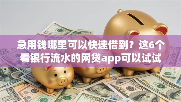 急用钱哪里可以快速借到?这6个看银行流水的网贷app可以试试 急用钱哪里可以快速借到?这6个看银行流水的网贷app可以试试