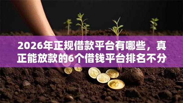 2026年正规借款平台有哪些，真正能放款的6个借钱平台排名不分先后推荐