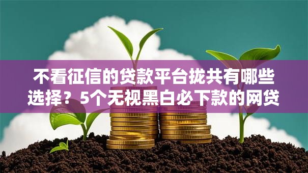 不看征信的贷款平台拢共有哪些选择?5个无视黑白必下款的网贷口子详解 不看征信的贷款平台拢共有哪些选择?5个无视黑白必下款的网贷口子详解