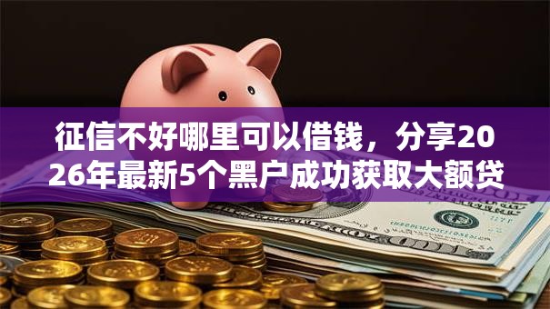征信不好哪里可以借钱,分享2026年最新5个黑户成功获取大额贷款的口子 征信不好哪里可以借钱,分享2026年最新5个黑户成功获取大额贷款的口子