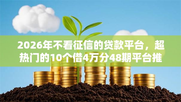 2026年不看征信的贷款平台,超热门的10个借4万分48期平台推荐 2026年不看征信的贷款平台,超热门的10个借4万分48期平台推荐